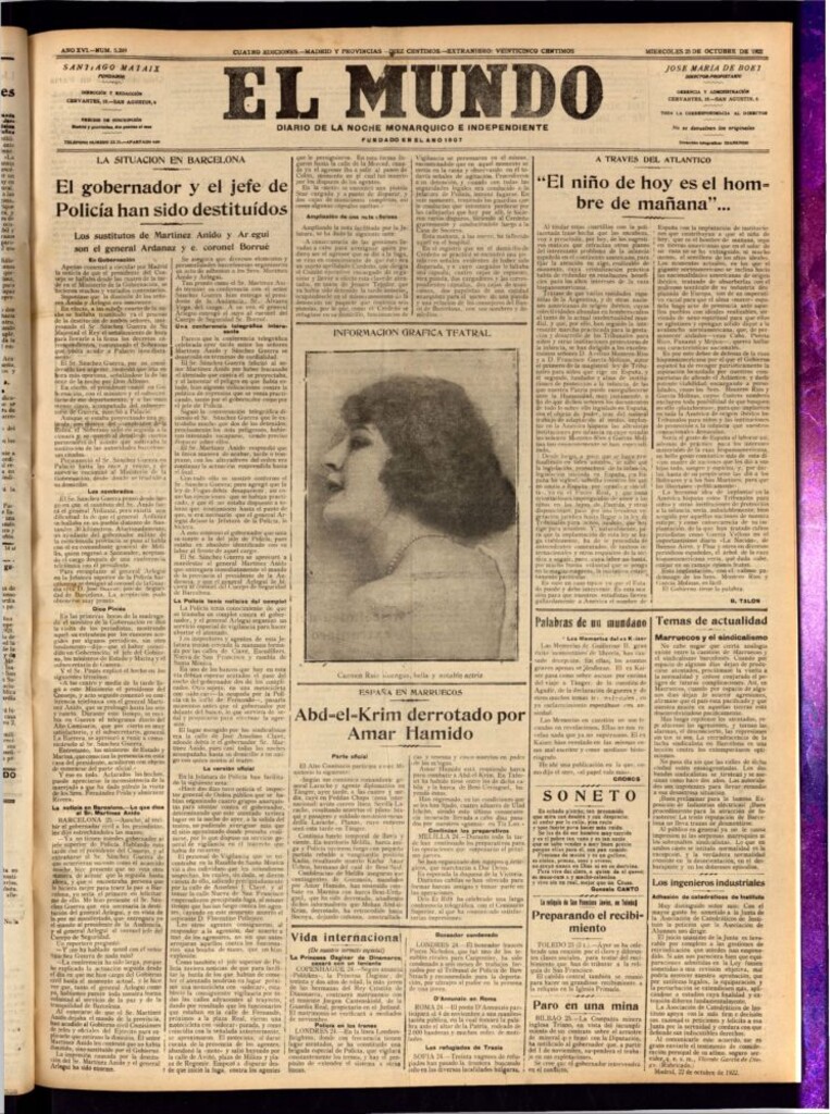 Miniatura de El Mundo del 25 de octubre de 1922