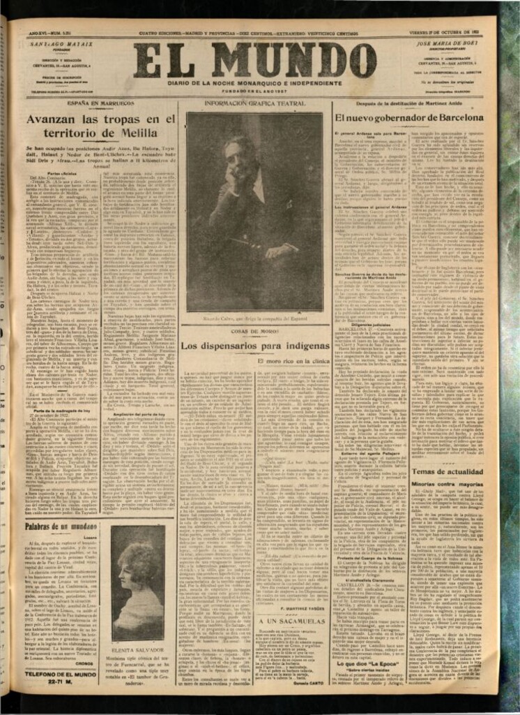 Miniatura de El Mundo del 27 de octubre de 1922 (edición de provincias)