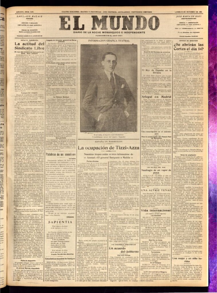 Miniatura de El Mundo del 30 de octubre de 1922