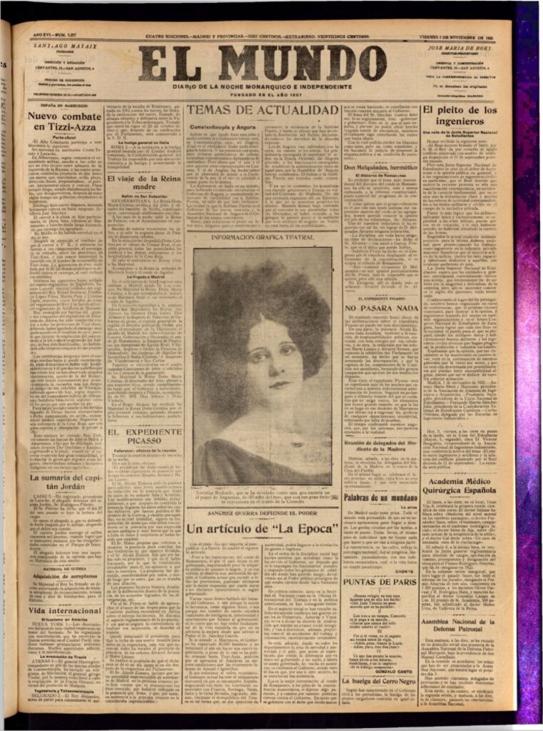 Miniatura de El Mundo del 3 de noviembre de 1922