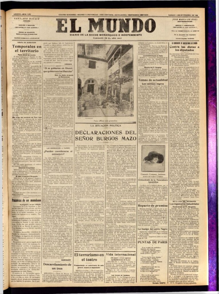 Miniatura de El Mundo del 4 de noviembre de 1922