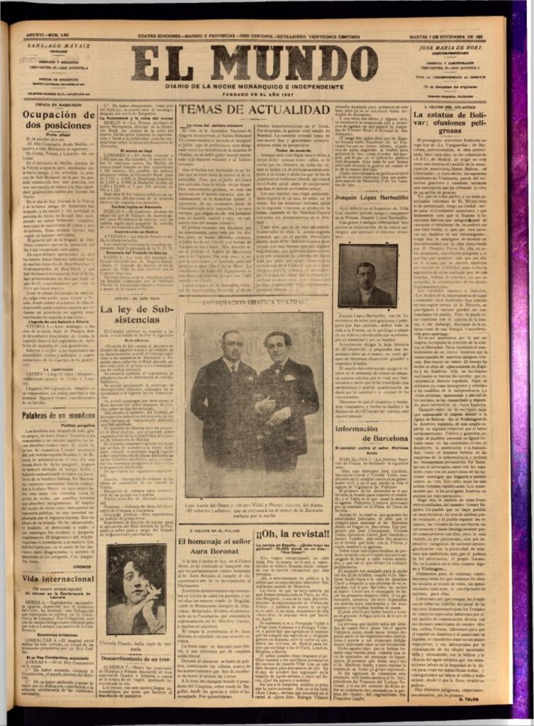 Miniatura de El Mundo del 7 de noviembre de 1922