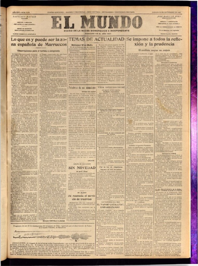 Miniatura de El Mundo del 18 de noviembre de 1922