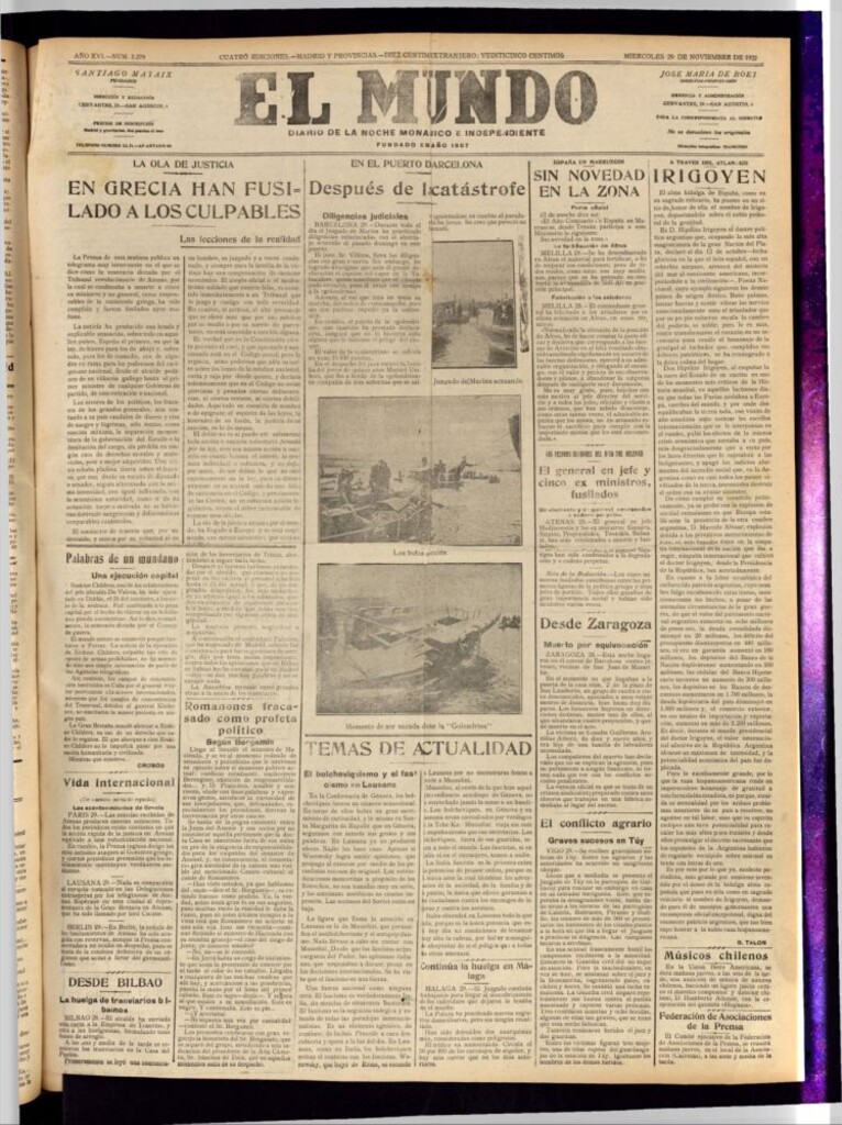 Miniatura de El Mundo del 29 de noviembre de 1922