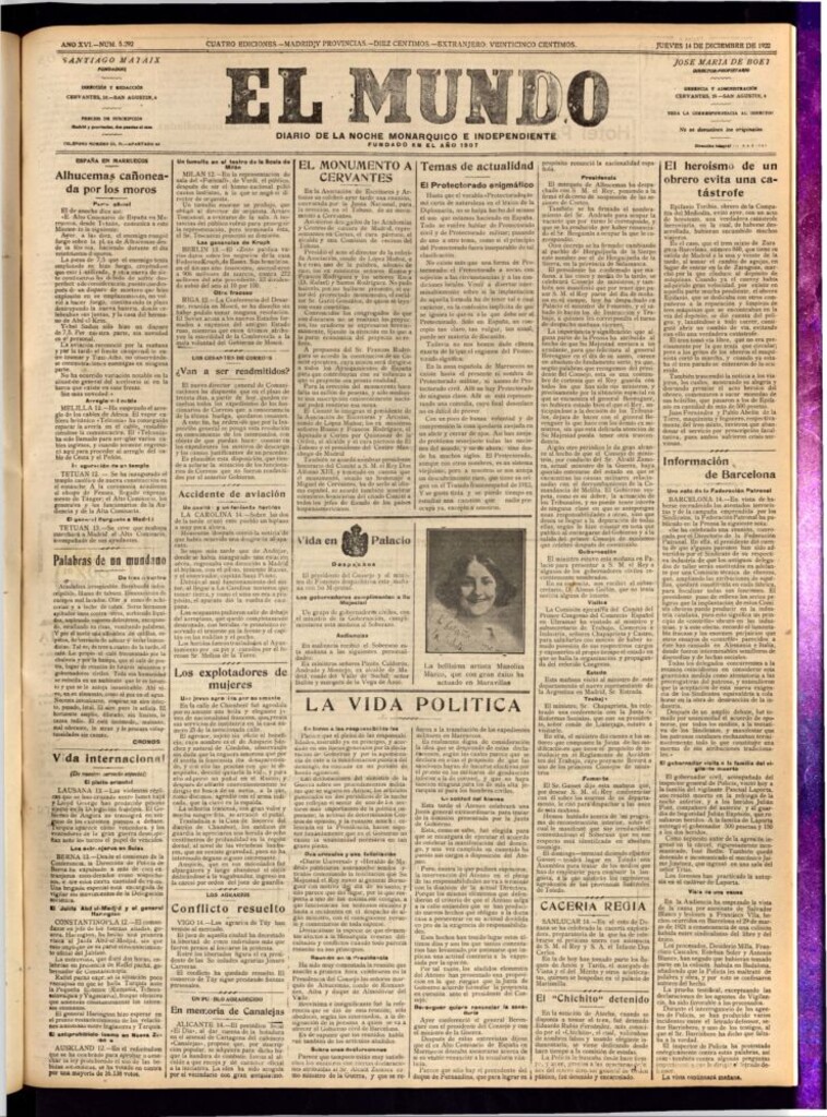 Miniatura de El Mundo del 14 de diciembre de 1922