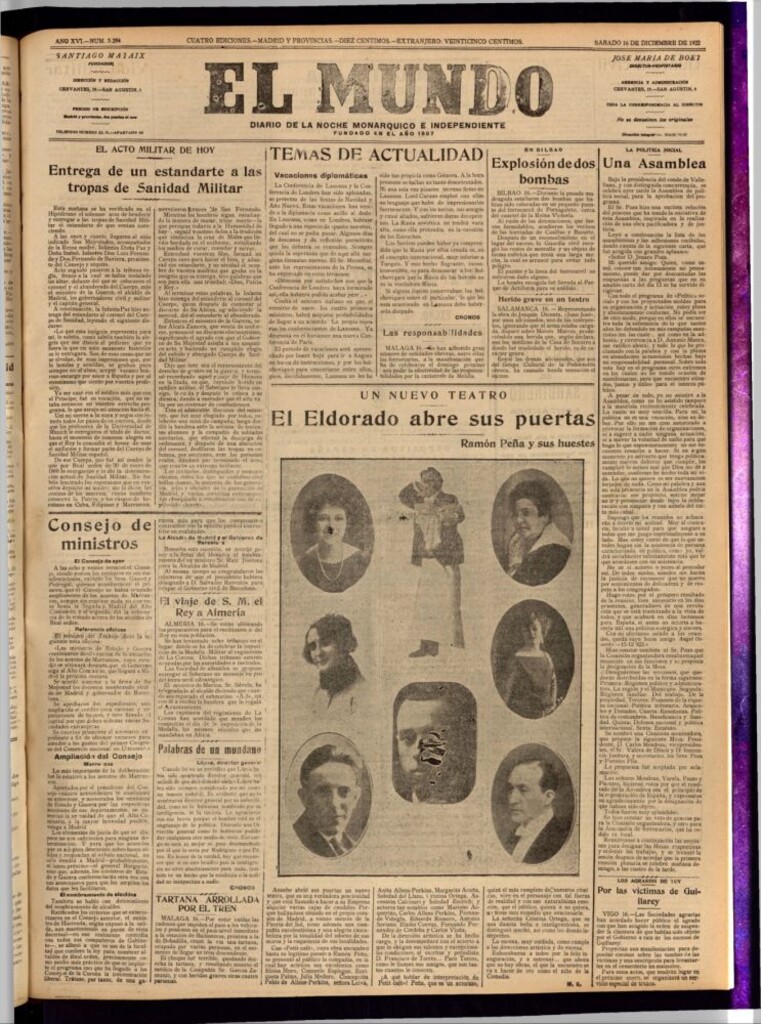 Miniatura de El Mundo del 16 de diciembre de 1922