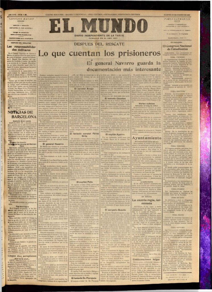 Miniatura de El Mundo del 30 de enero de 1923