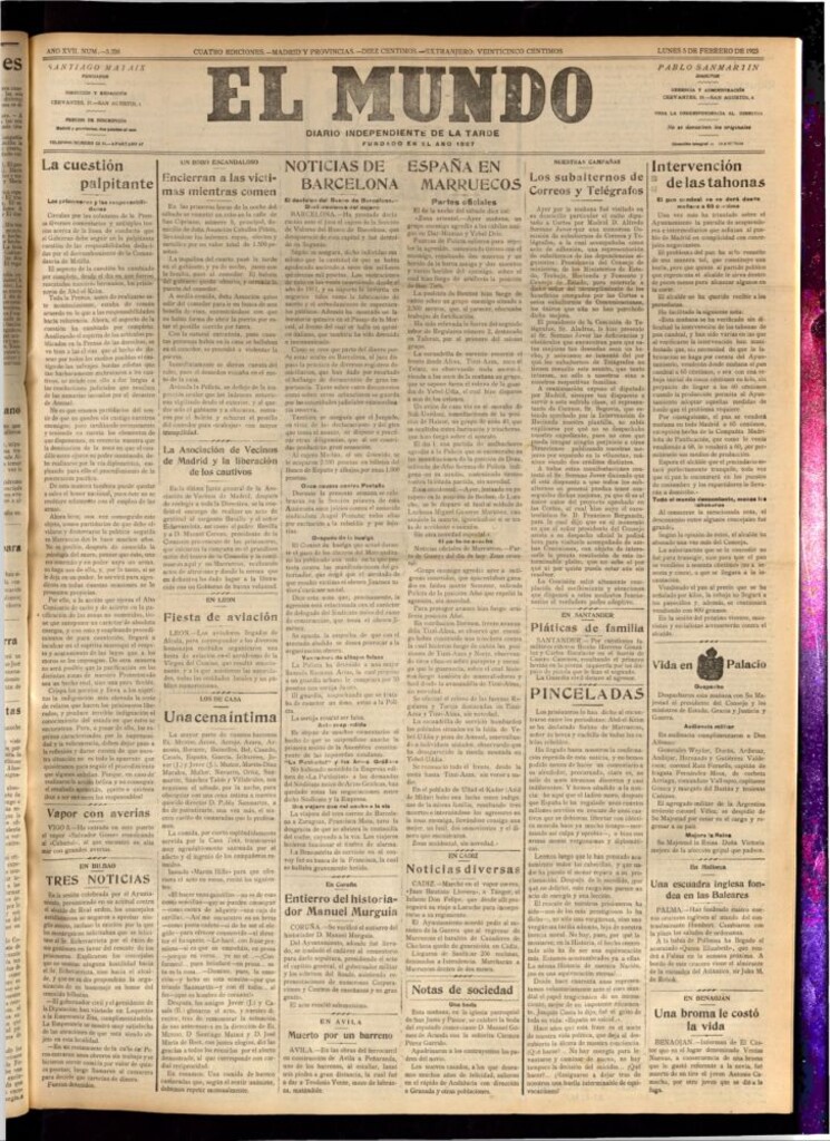 Miniatura de El Mundo del 5 de febrero de 1923