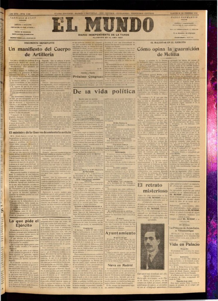 Miniatura de El Mundo del 20 de febrero de 1923