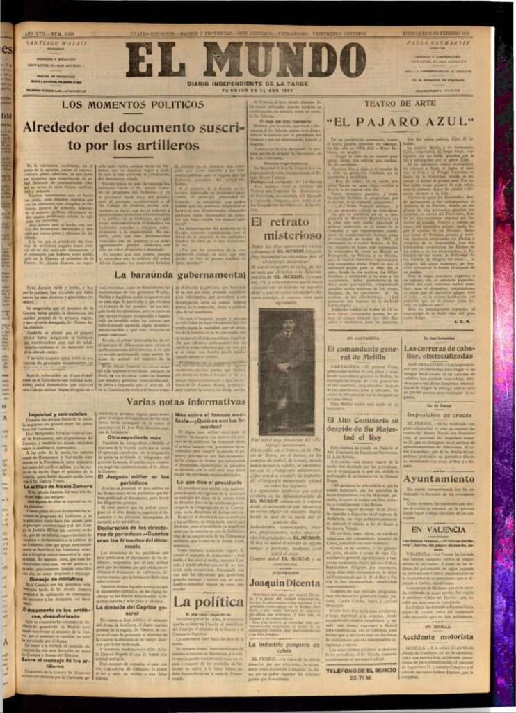 Miniatura de El Mundo del 21 de febrero de 1923