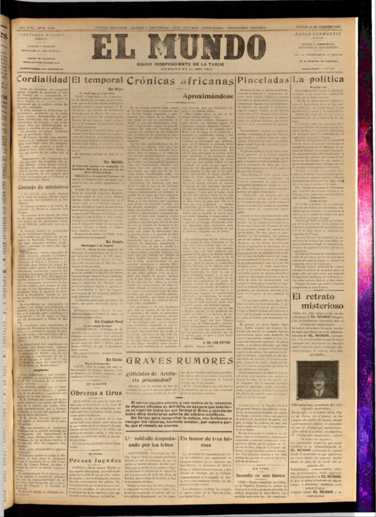 Miniatura de El Mundo del 22 de febrero de 1923