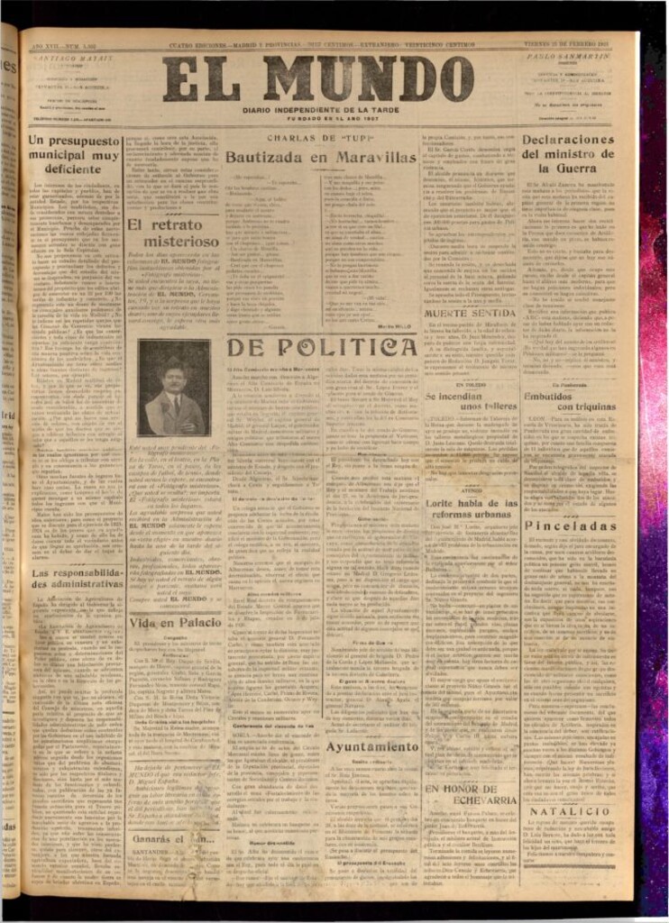 Miniatura de El Mundo del 23 de febrero de 1923