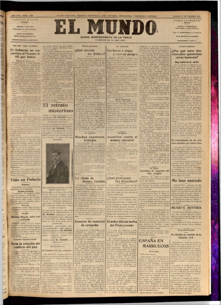 Miniatura de El Mundo del 27 de febrero de 1923