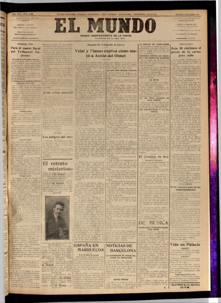 Miniatura de El Mundo del 6 de marzo de 1923