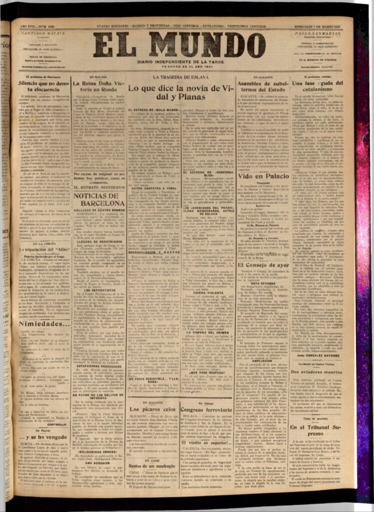 Miniatura de El Mundo del 7 de marzo de 1923