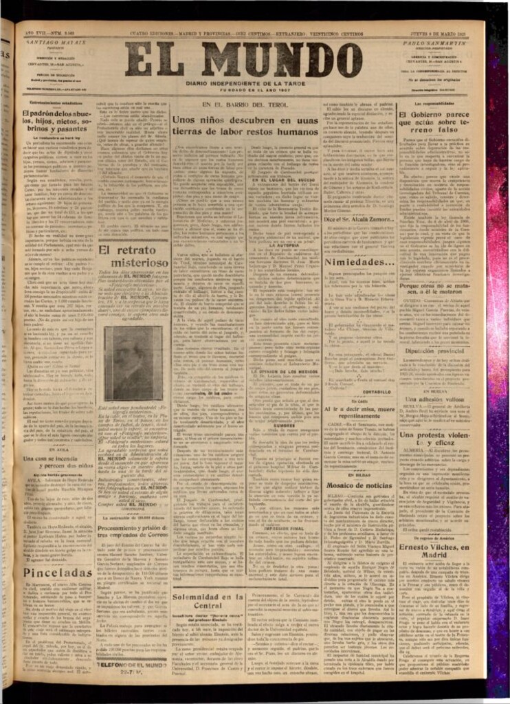 Miniatura de El Mundo del 8 de marzo de 1923