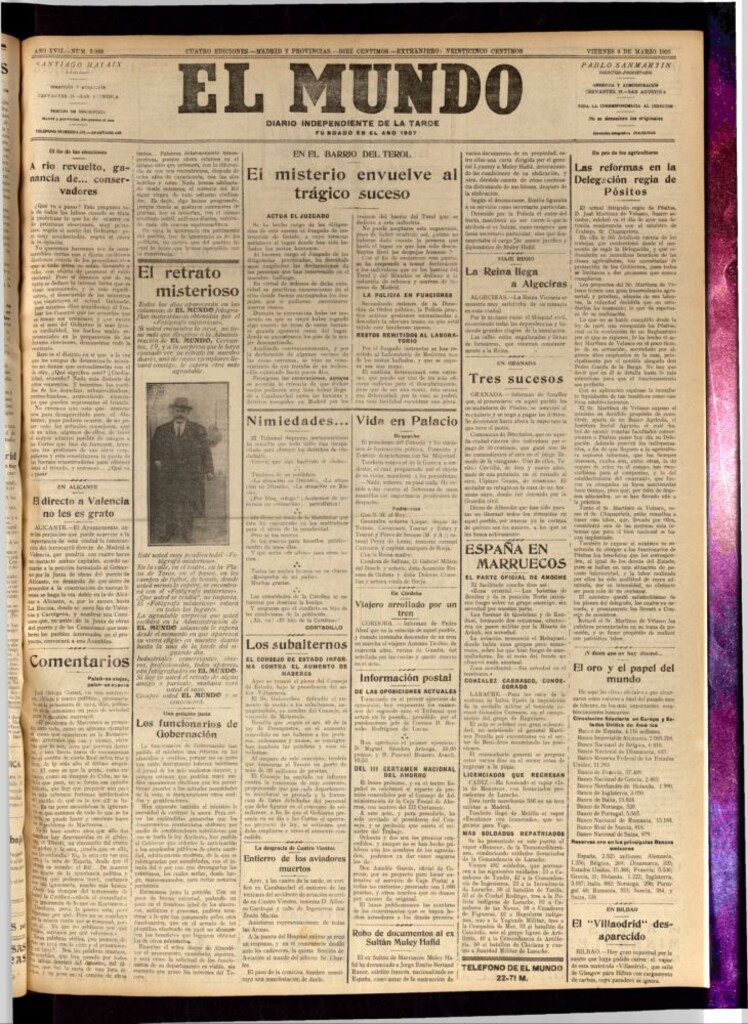 Miniatura de El Mundo del 9 de marzo de 1923