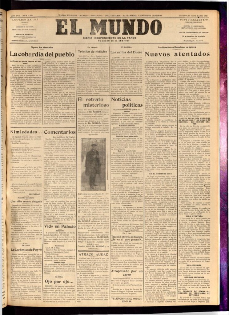 Miniatura de El Mundo del 14 de marzo de 1923