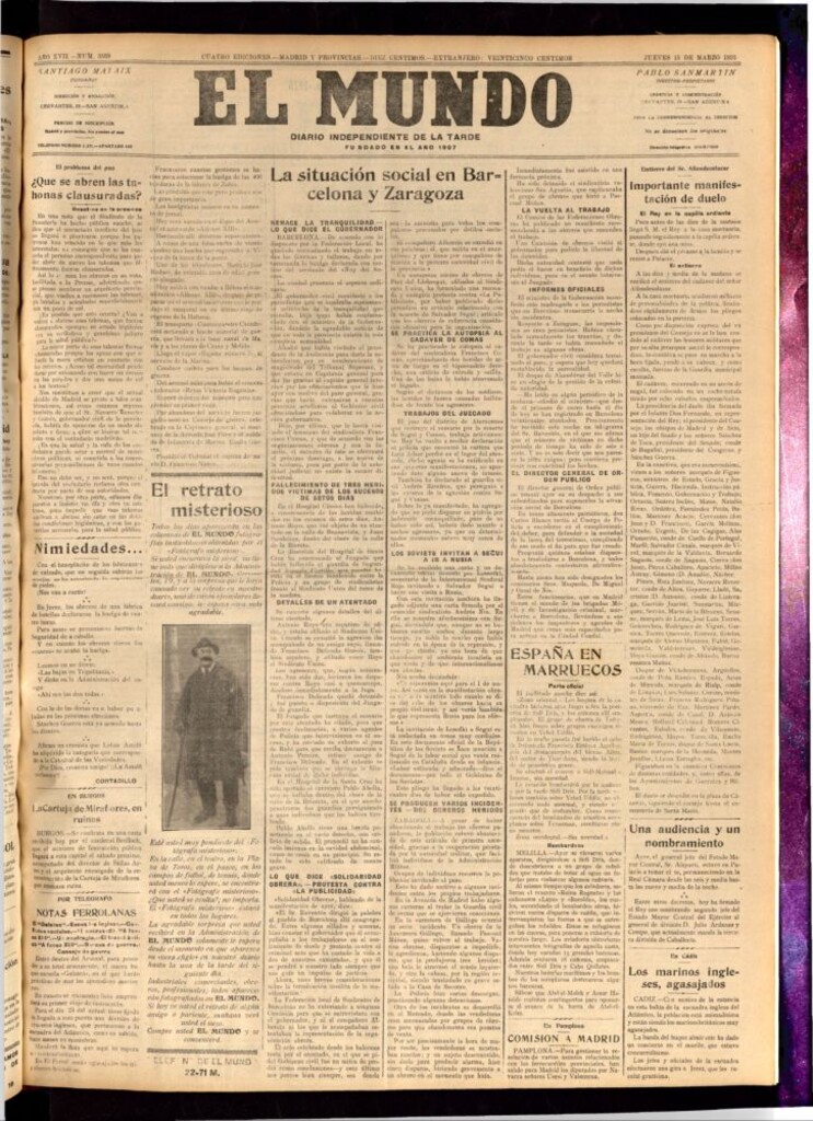 Miniatura de El Mundo del 15 de marzo de 1923