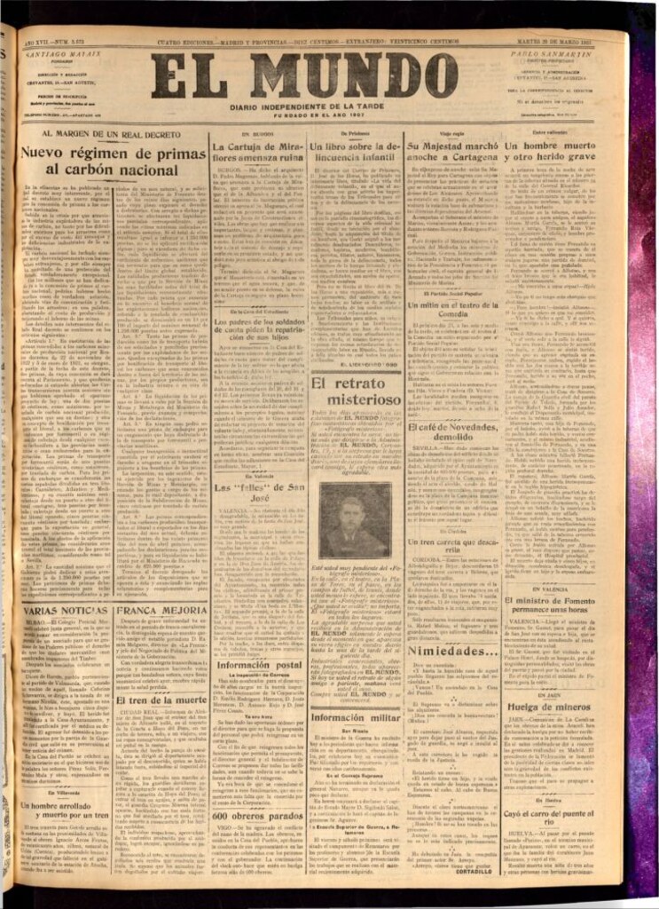 Miniatura de El Mundo del 20 de marzo de 1923