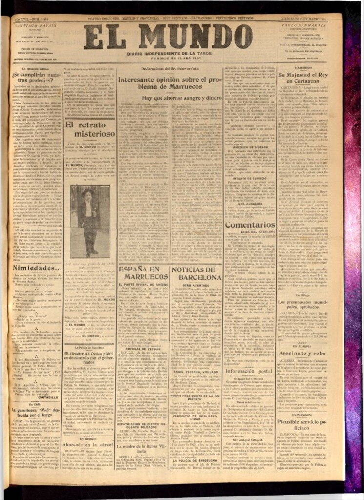 Miniatura de El Mundo del 21 de marzo de 1923