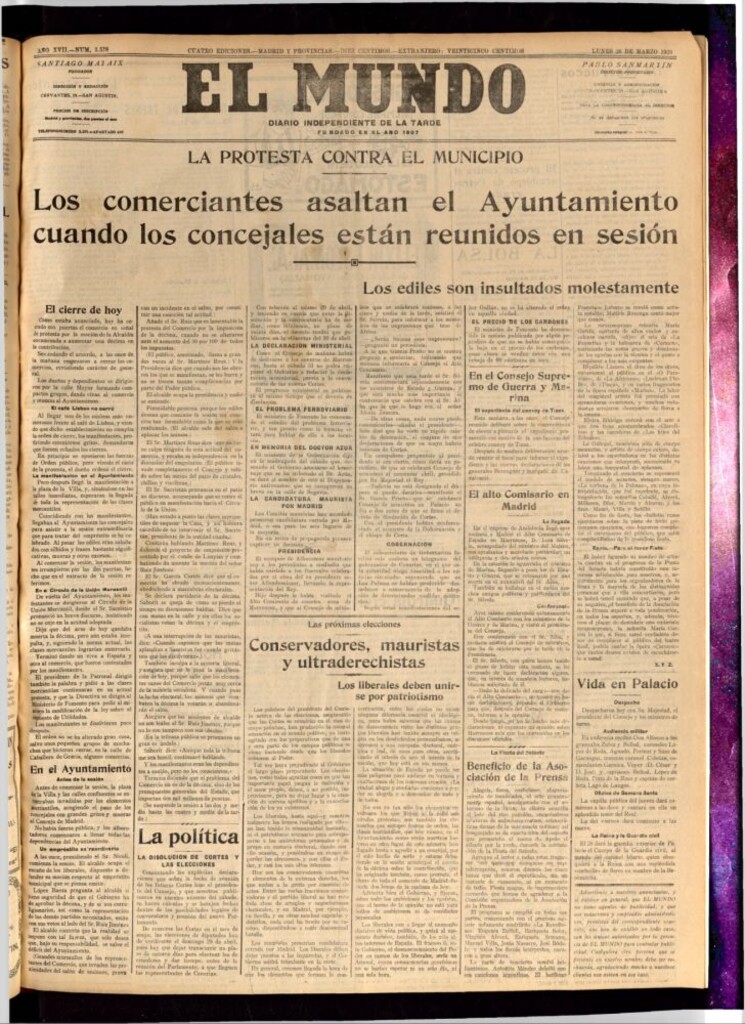 Miniatura de El Mundo del 26 de marzo de 1923