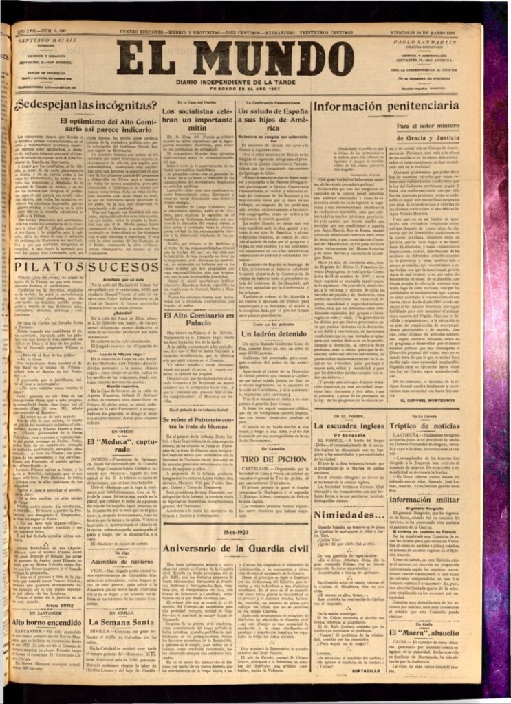 Miniatura de El Mundo del 28 de marzo de 1923