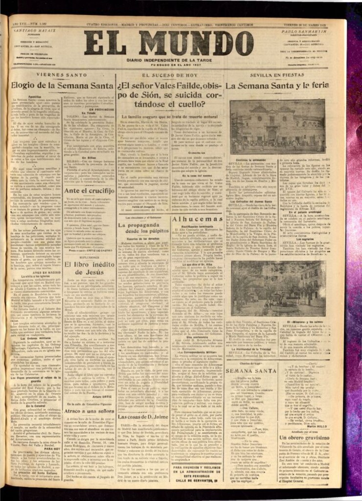 Miniatura de El Mundo del 30 de marzo de 1923