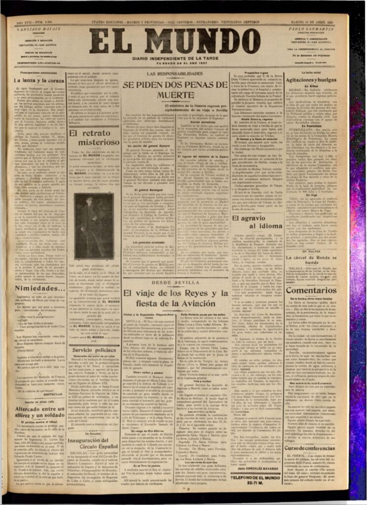 Miniatura de El Mundo del 10 de abril de 1923