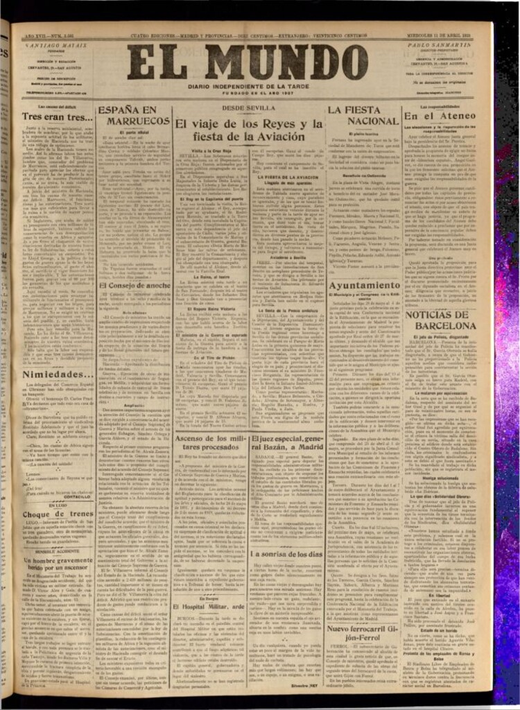 Miniatura de El Mundo del 11 de abril de 1923
