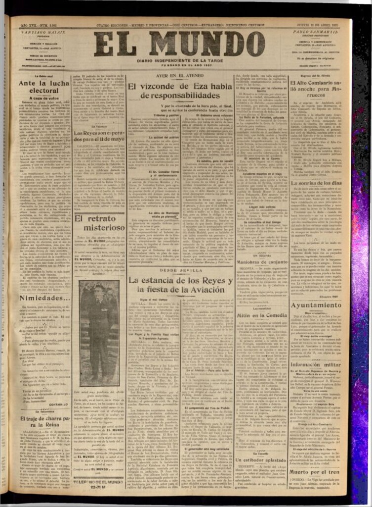 Miniatura de El Mundo del 12 de abril de 1923