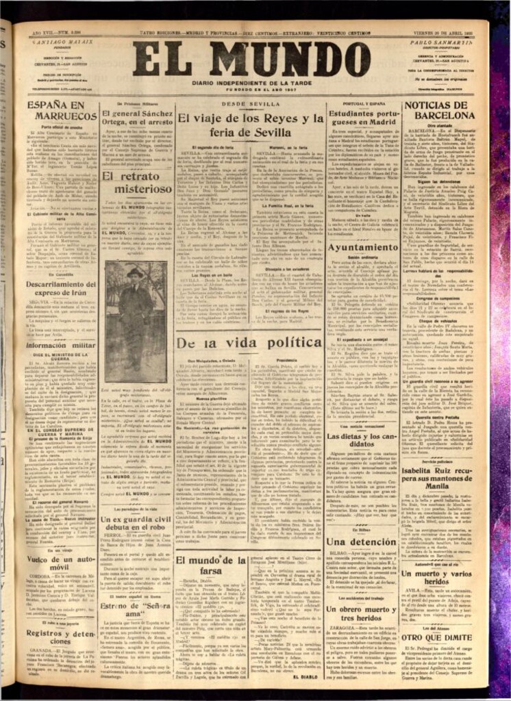 Miniatura de El Mundo del 20 de abril de 1923