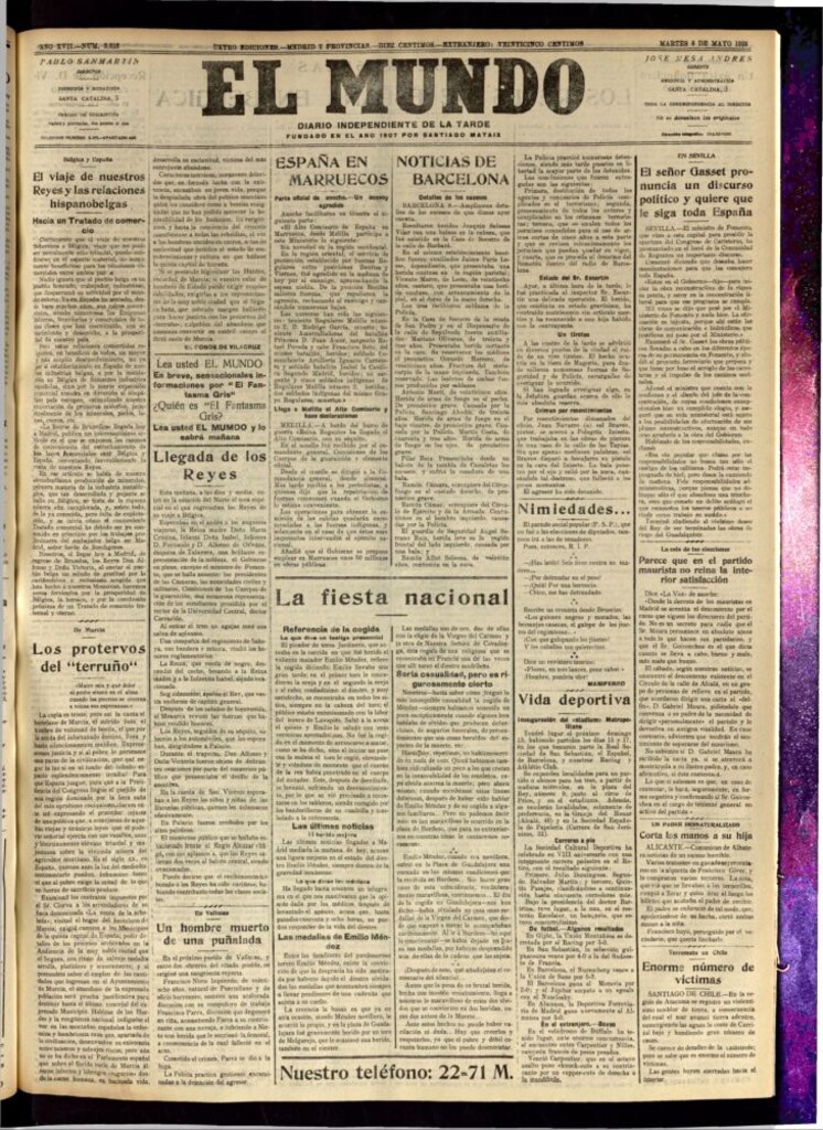 Miniatura de El Mundo del 8 de mayo de 1923