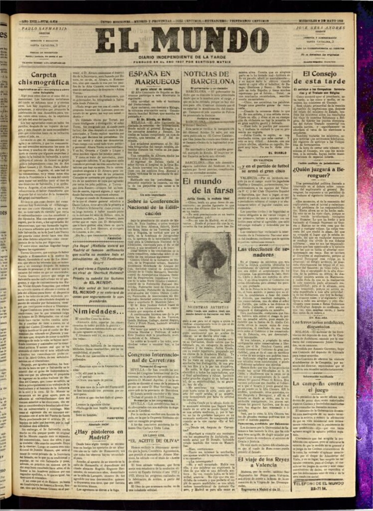 Miniatura de El Mundo del 9 de mayo de 1923