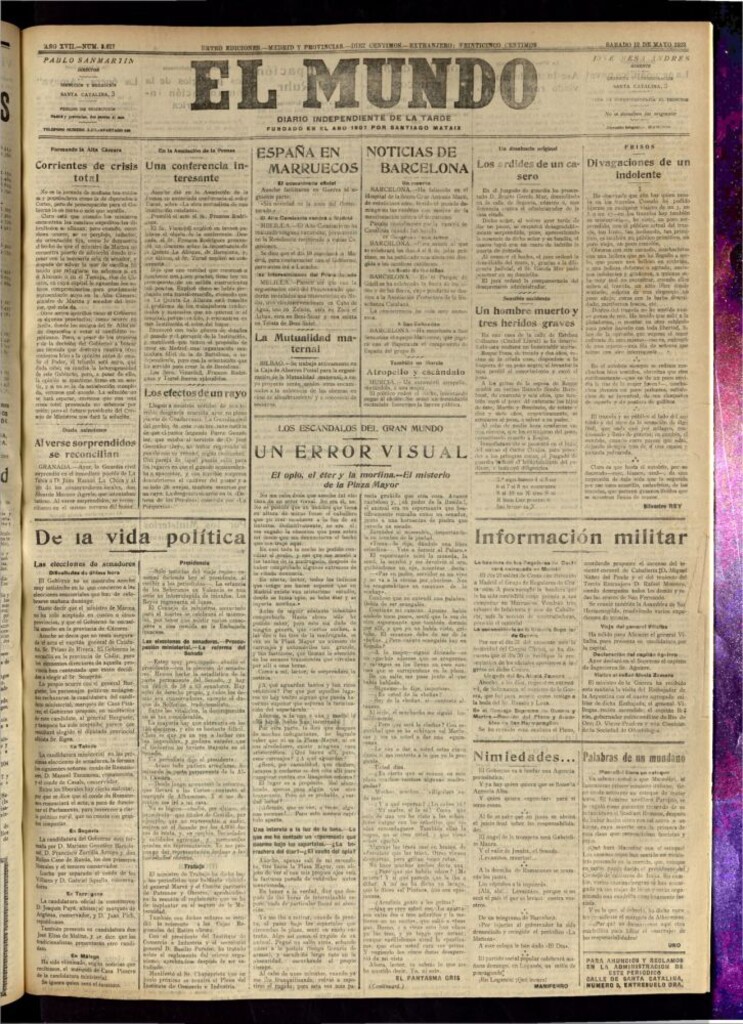 Miniatura de El Mundo del 12 de mayo de 1923