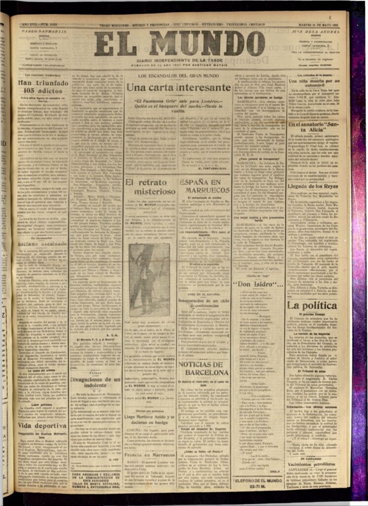 Miniatura de El Mundo del 15 de mayo de 1923