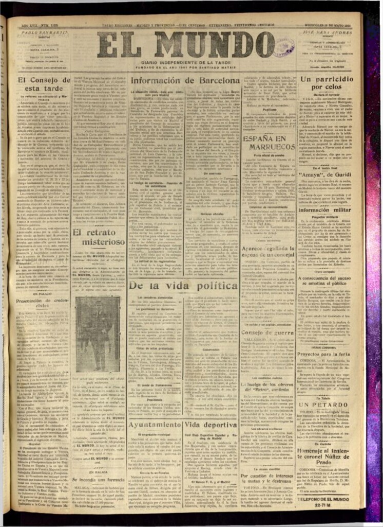 Miniatura de El Mundo del 16 de mayo de 1923
