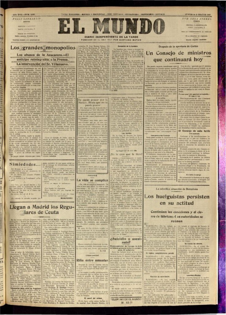 Miniatura de El Mundo del 24 de mayo de 1923