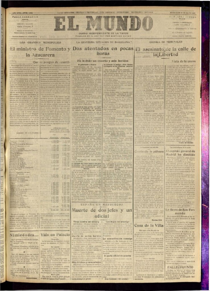 Miniatura de El Mundo del 30 de mayo de 1923
