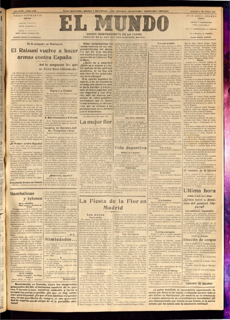 Miniatura de El Mundo del 2 de junio de 1923
