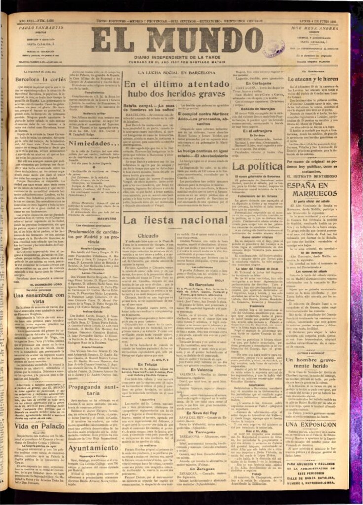 Miniatura de El Mundo del 4 de junio de 1923