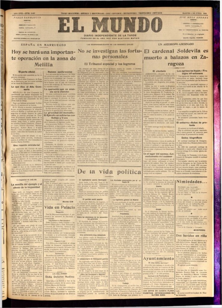 Miniatura de El Mundo del 5 de junio de 1923