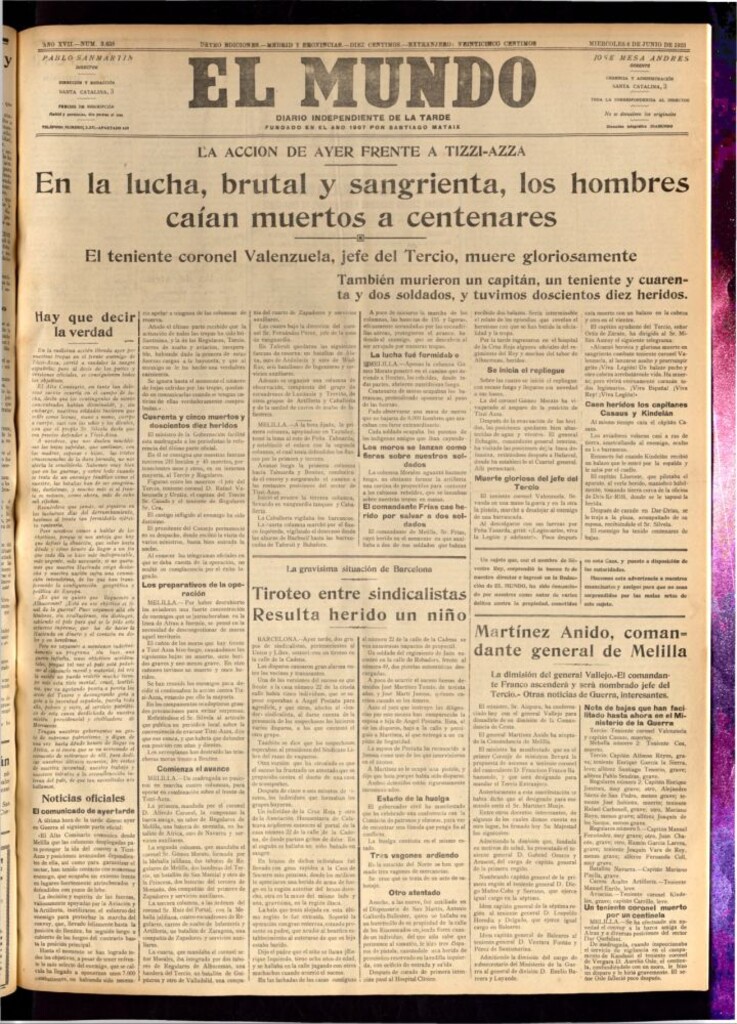 Miniatura de El Mundo del 6 de junio de 1923