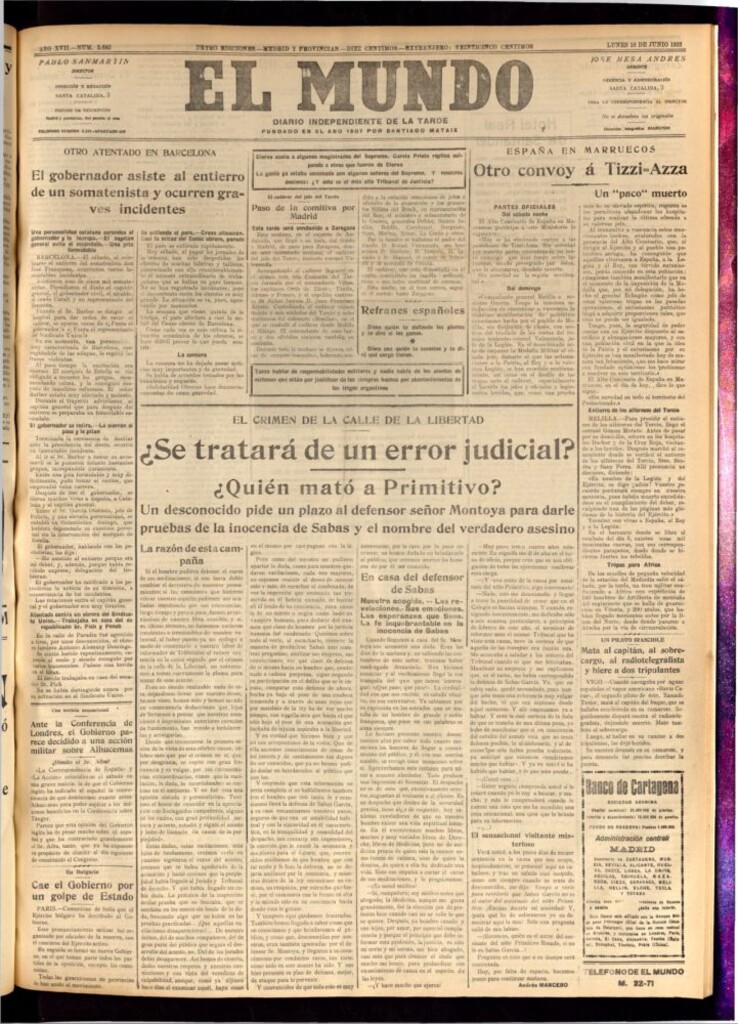 Miniatura de El Mundo del 10 de junio de 1923