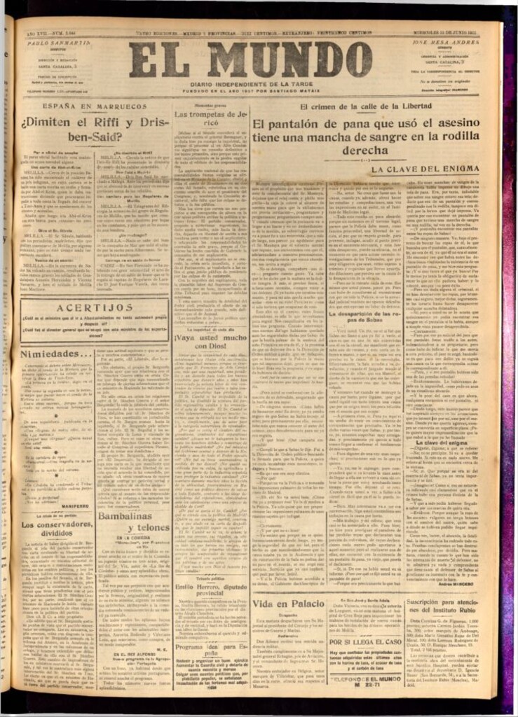 Miniatura de El Mundo del 13 de junio de 1923