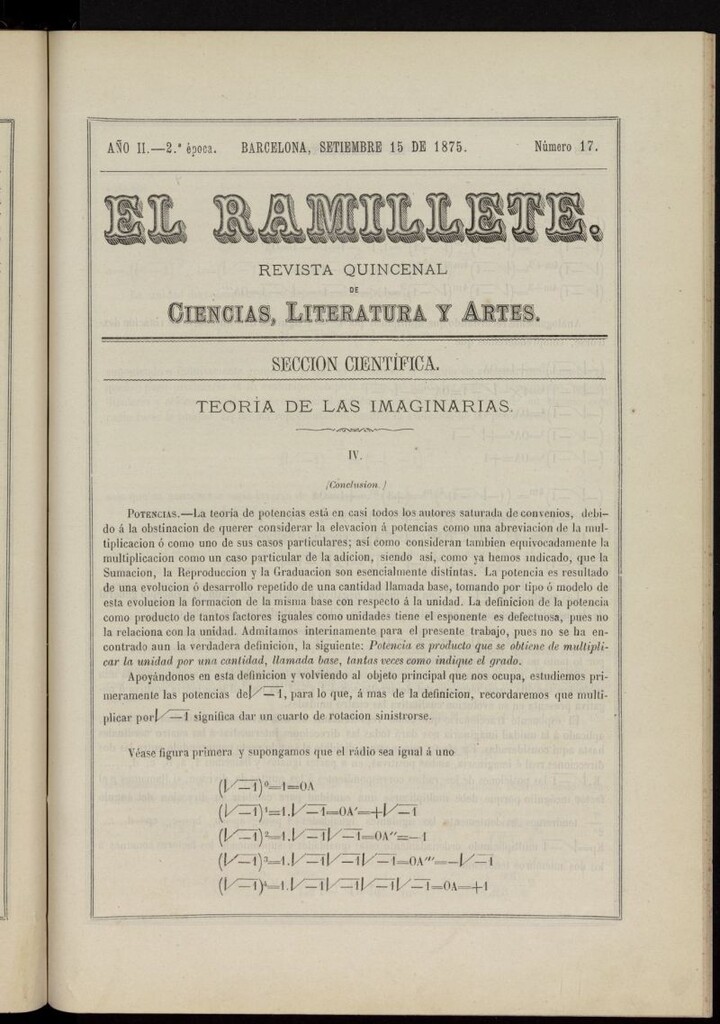Miniatura de El ramillete : revista quincenal de ciencias, literatura y artes del 15 de septiembre de 1875