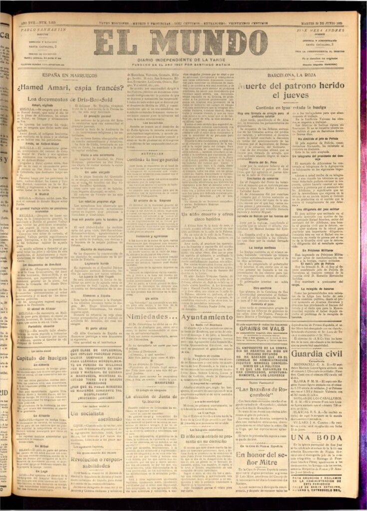 Miniatura de El Mundo del 26 de junio de 1923
