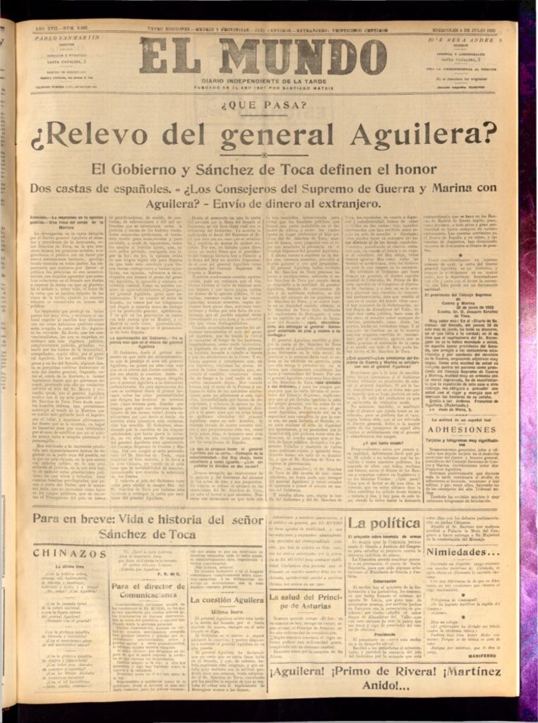 Miniatura de El Mundo del 4 de julio de 1923