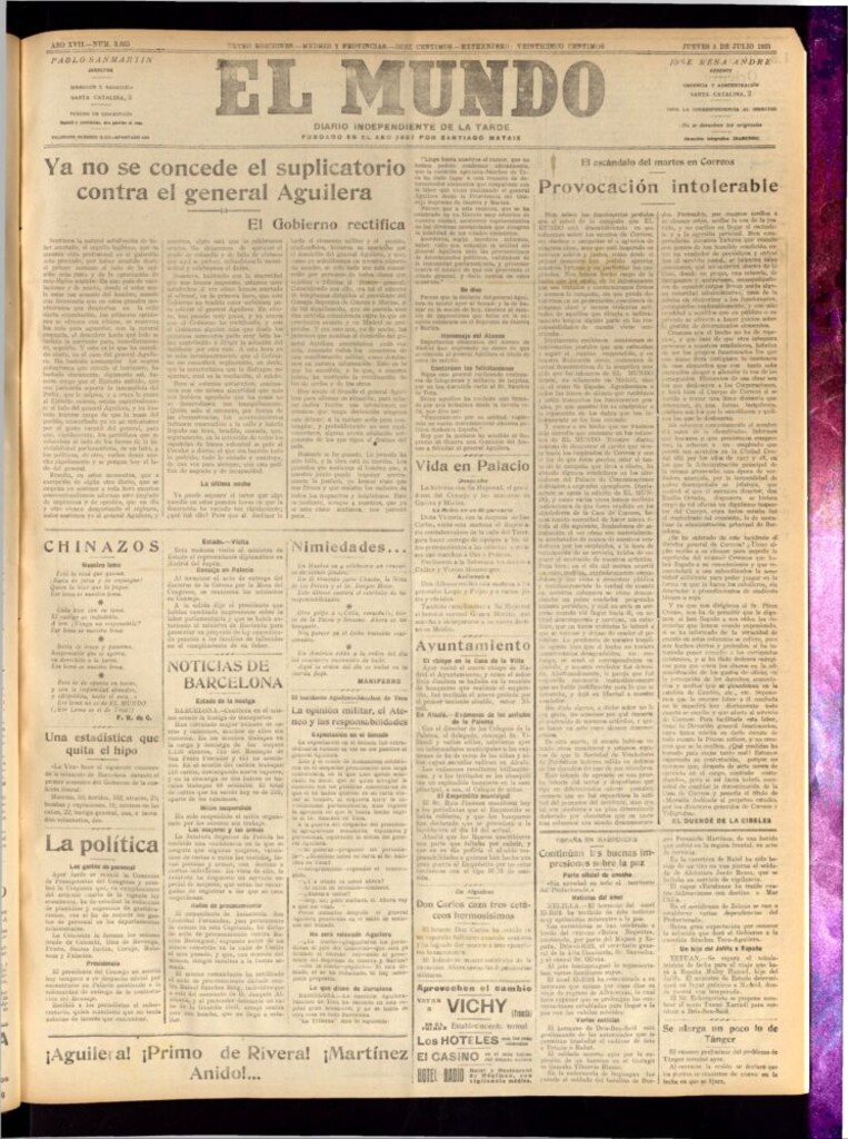 Miniatura de El Mundo del 5 de julio de 1923