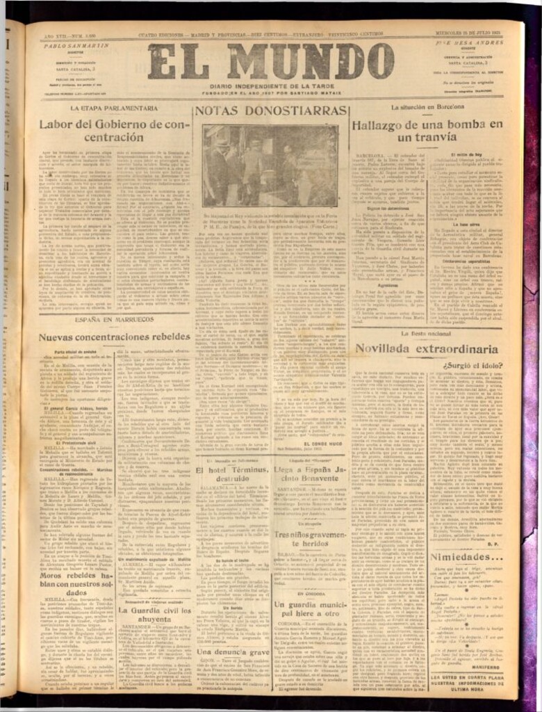Miniatura de El Mundo del 25 de julio de 1923